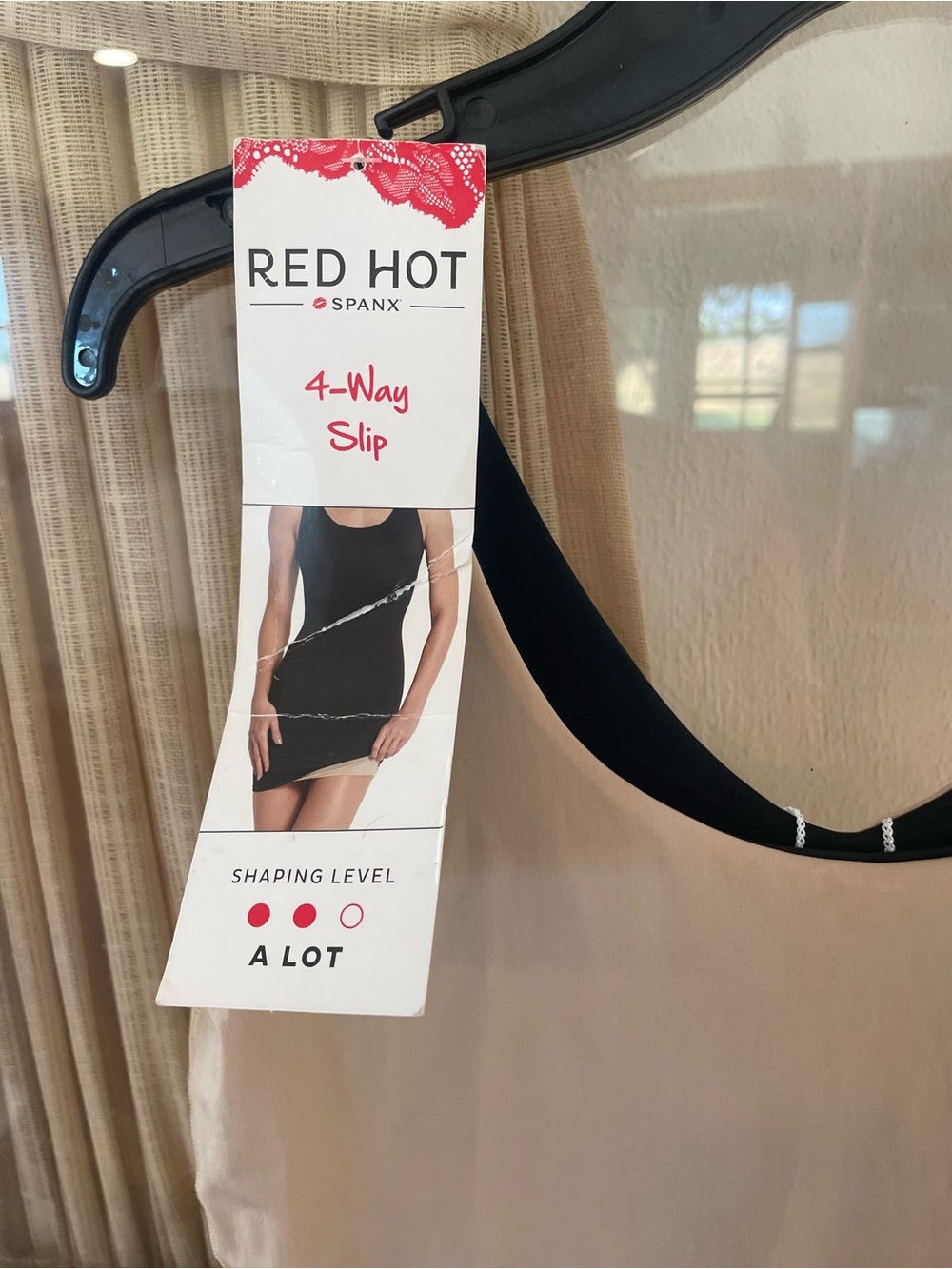 SPANX Red Hot 4-Way Slip in Nude and Black